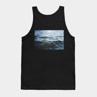 Blue water waves. Tank Top